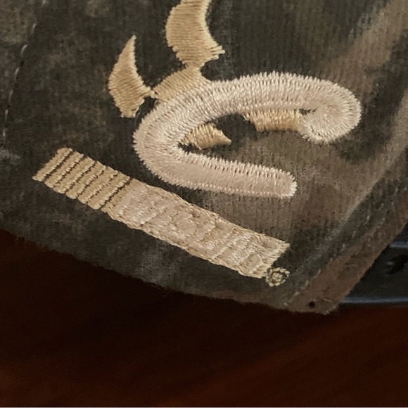 Vtg NASCAR Team Realtree Strapback Hat Racing Camo Orange Curved Bill Sporty - Picture 5 of 15